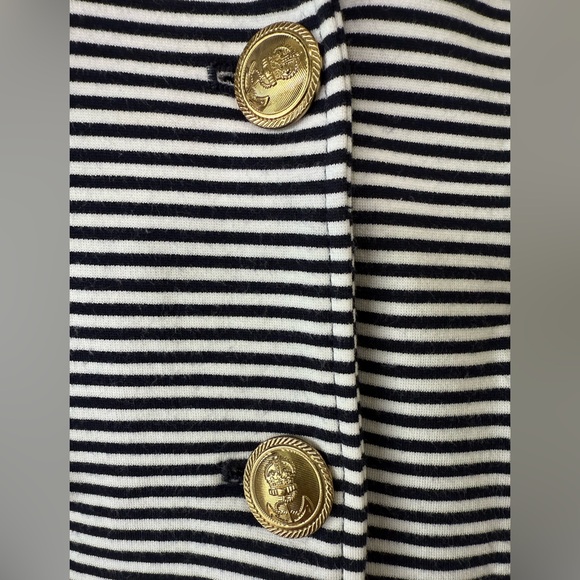 Cabi Life Jacket Navy And White Striped Nautical Soft Blazer Size Small #823 - Picture 3 of 10